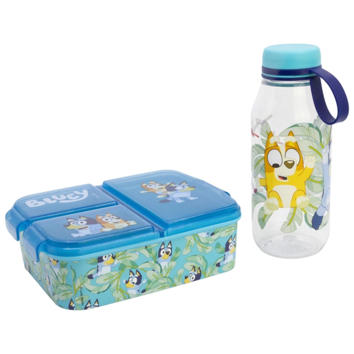 Bluey Lunchbox Kinder Lunch Set Adventure Flasche 650 ml und Snackbox, (2-tlg)