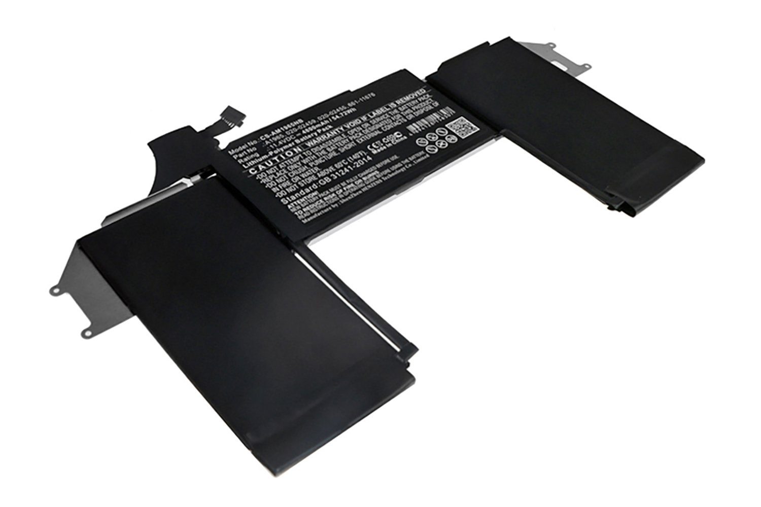 (11,4 Li-Polymer Ersatz Apple PowerSmart Laptop-Akku für A1965 mAh V) 4800 CS-AM1965NB