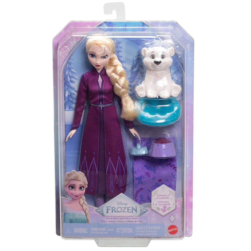 Disney Frozen Anziehpuppe Puppe Elsa & Eisbär-Junges JFG16 Disney Eiskönigin Frozen Mattel