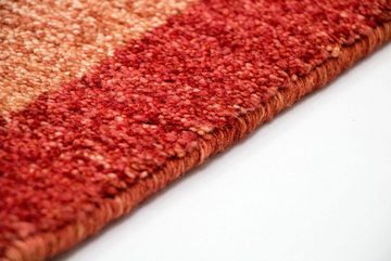 Wollteppich Gabbeh Teppich handgeknüpft orange, morgenland, rechteckig, Höhe: 18 mm, handgeknüpft