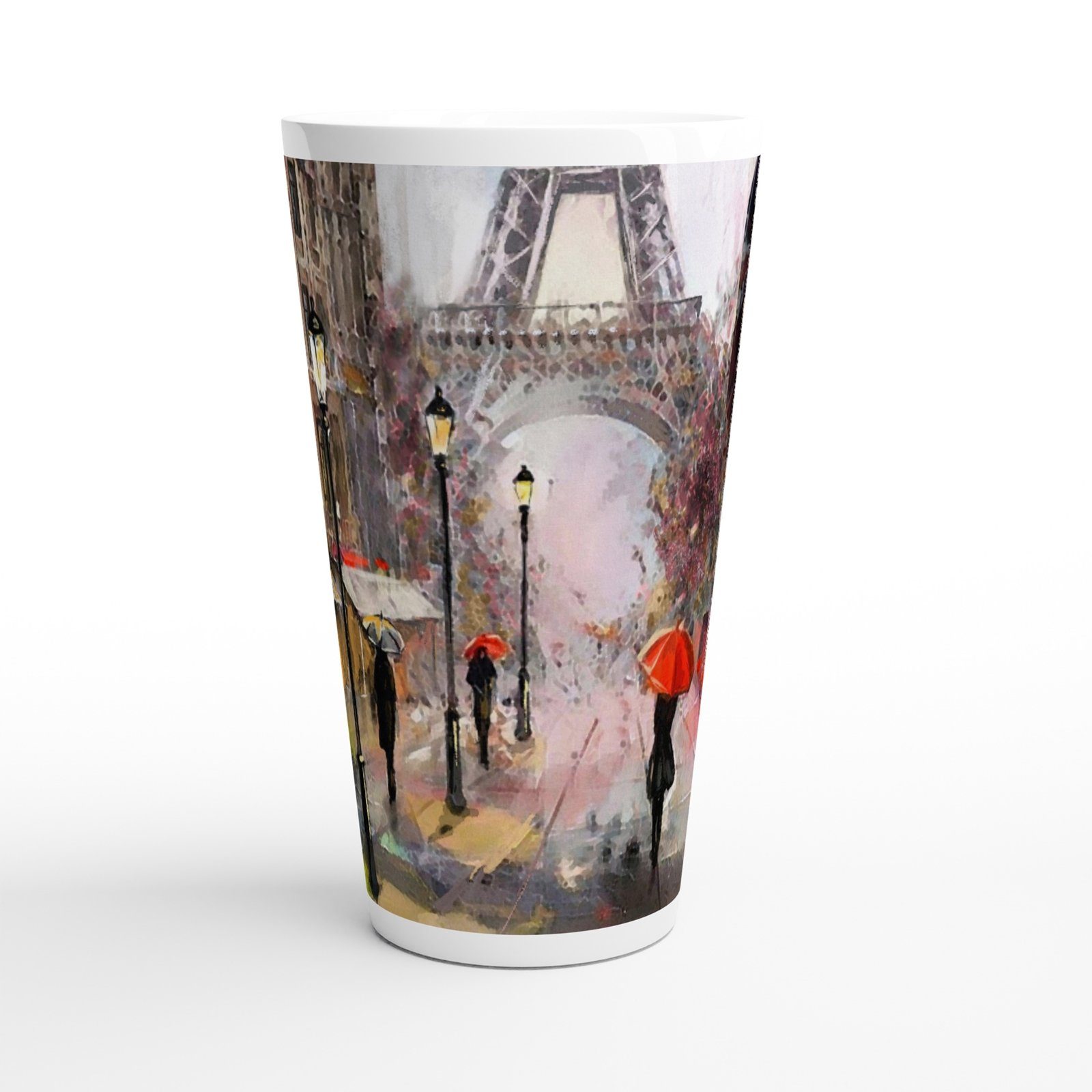 Alltagszauber Latte-Macchiato-Tasse Jumbo-Tasse ~ Eiskaffee-Becher PARIS, Keramik, extra groß, für ca. 500ml Inhalt