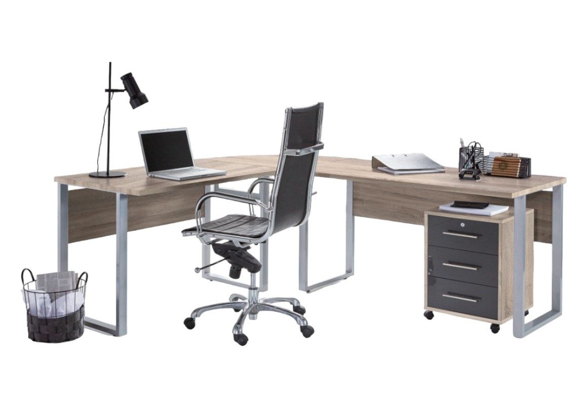 BMG Möbel Eckschreibtisch Office Edition Set 0 (Schreibtisch Set, Winkelsch günstig online kaufen