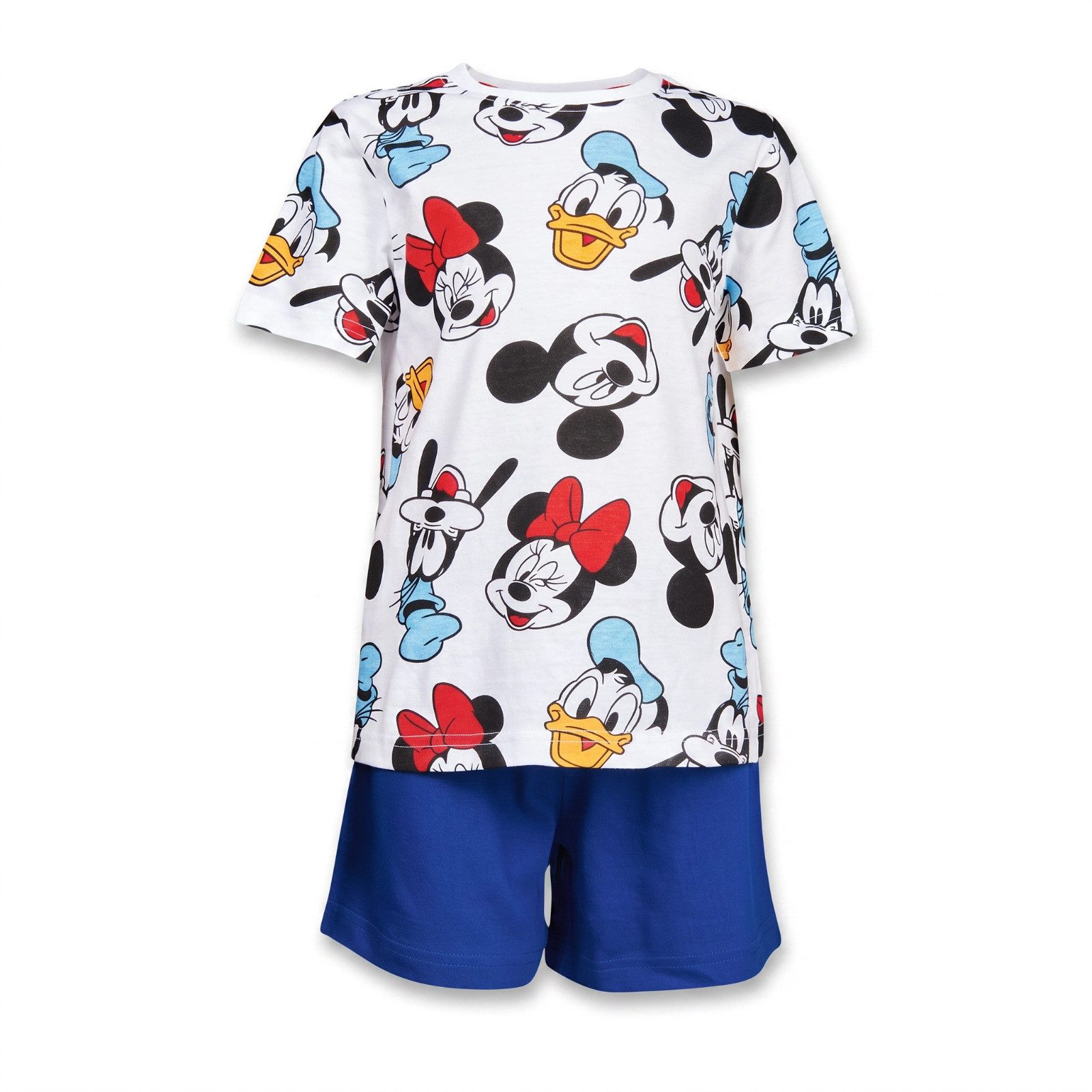 Disney Schlafanzug Disney Mickey Maus Jungen Schlafanzug Pyjama Shirt Shorts (1 tlg) Gr. 98 bis 128 - 100% Baumwolle