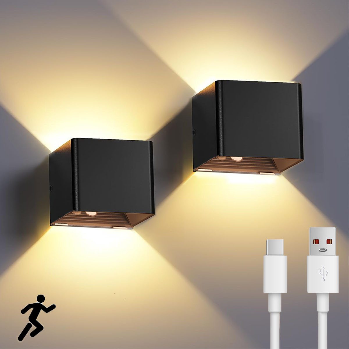 oyajia LED Deckenleuchte 2 Stück Kabellose günstig online kaufen