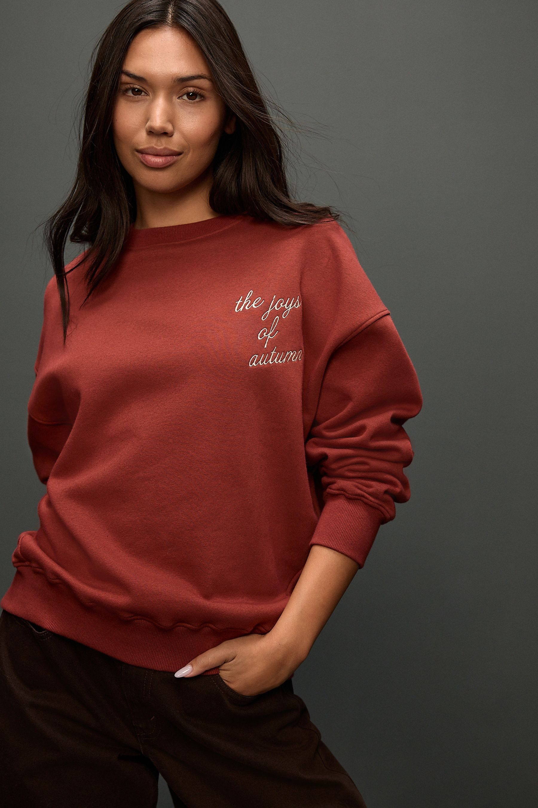 Next Sweater Rundhals-Sweatshirt, Stickerei und Grafik (1-tlg)