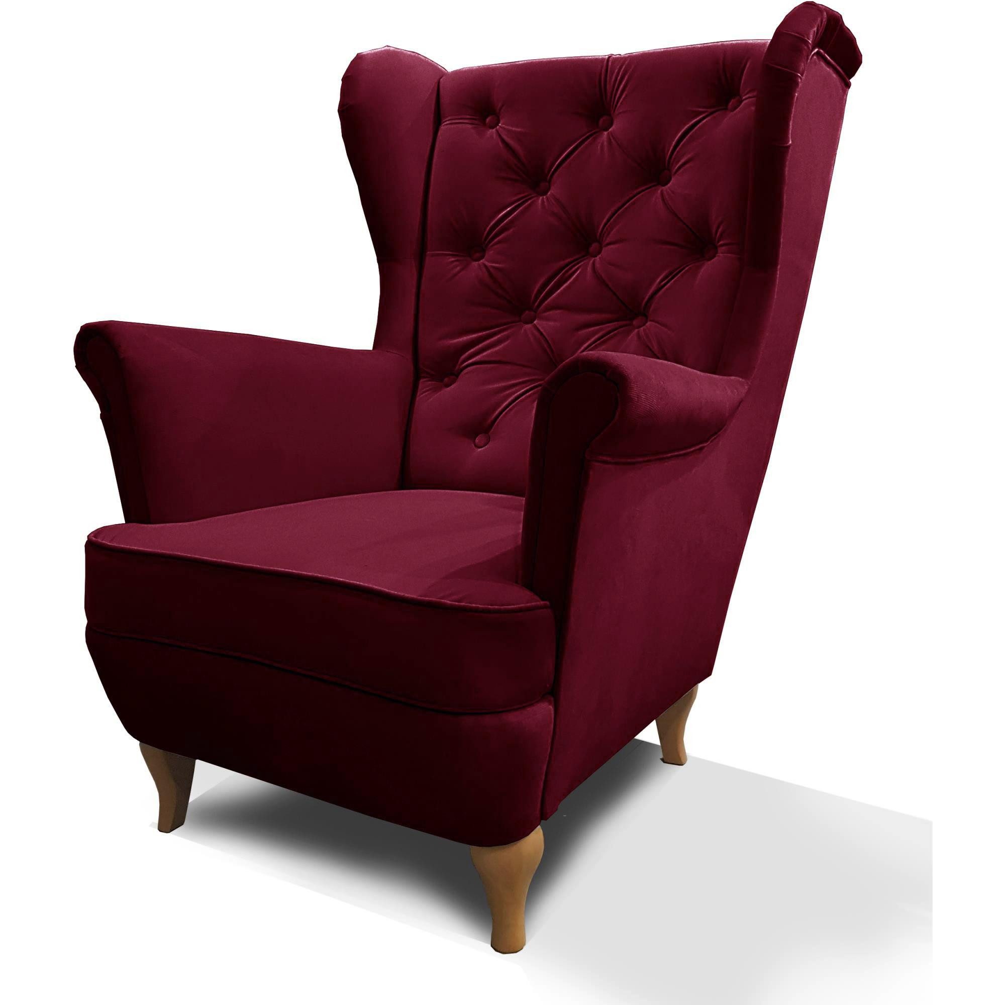 Beautysofa Ohrensessel Sessel FALCO Chesterfield Wohnzimmersessel Fernsehsessel – Bild 2 von 5