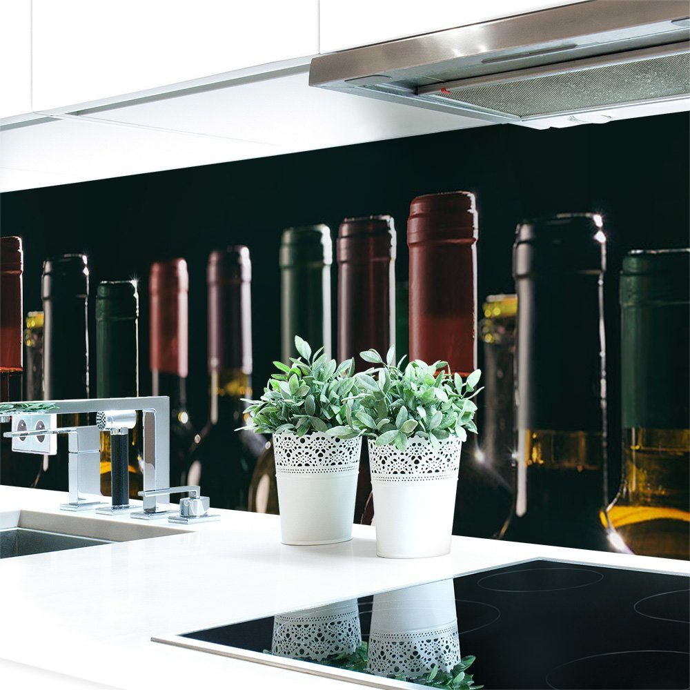 Hart-PVC mm Galery selbstklebend DRUCK-EXPERT 0,4 Premium Küchenrückwand Küchenrückwand Wine