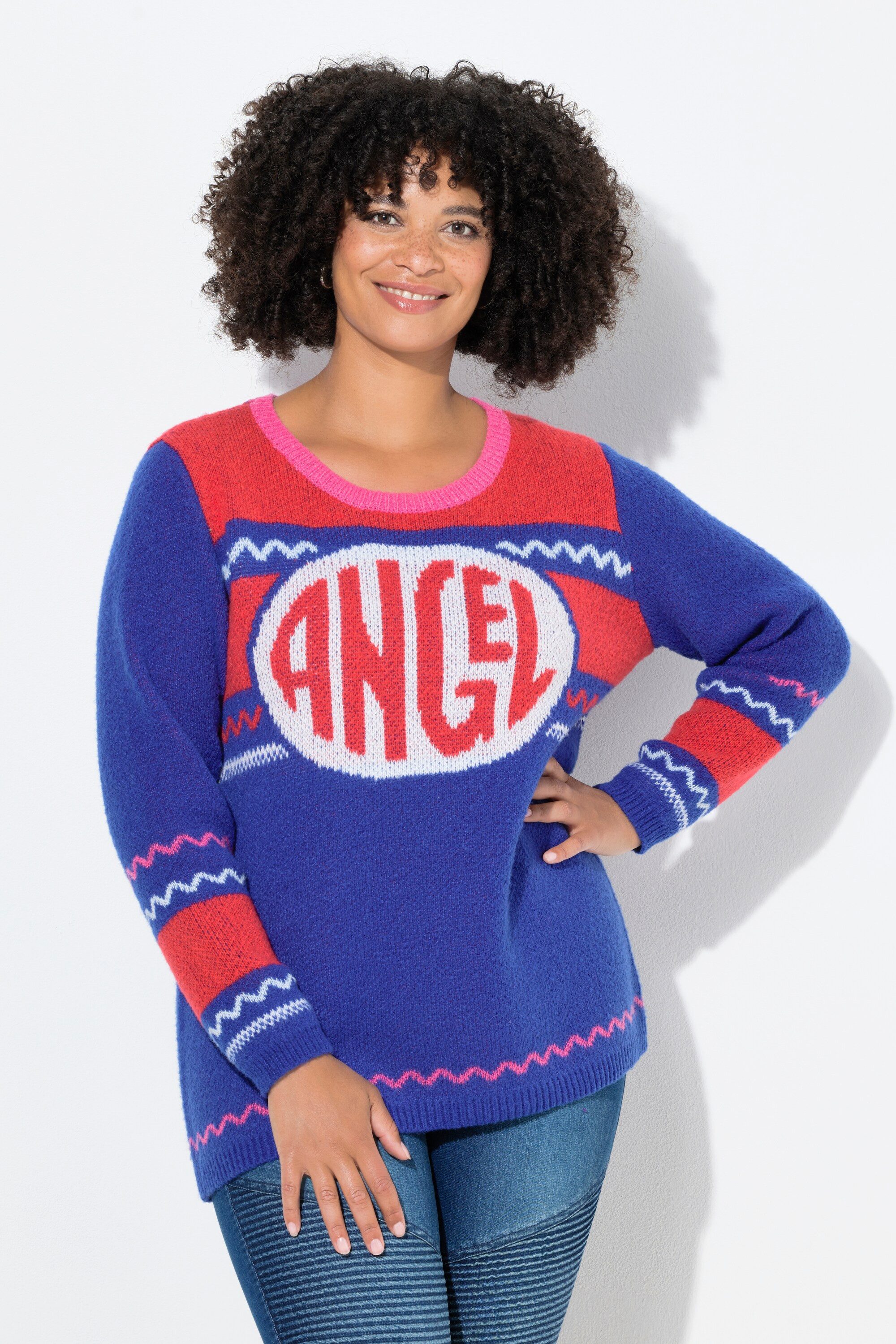 Strickpullover Pullover Straight Fit ANGEL im Kreis