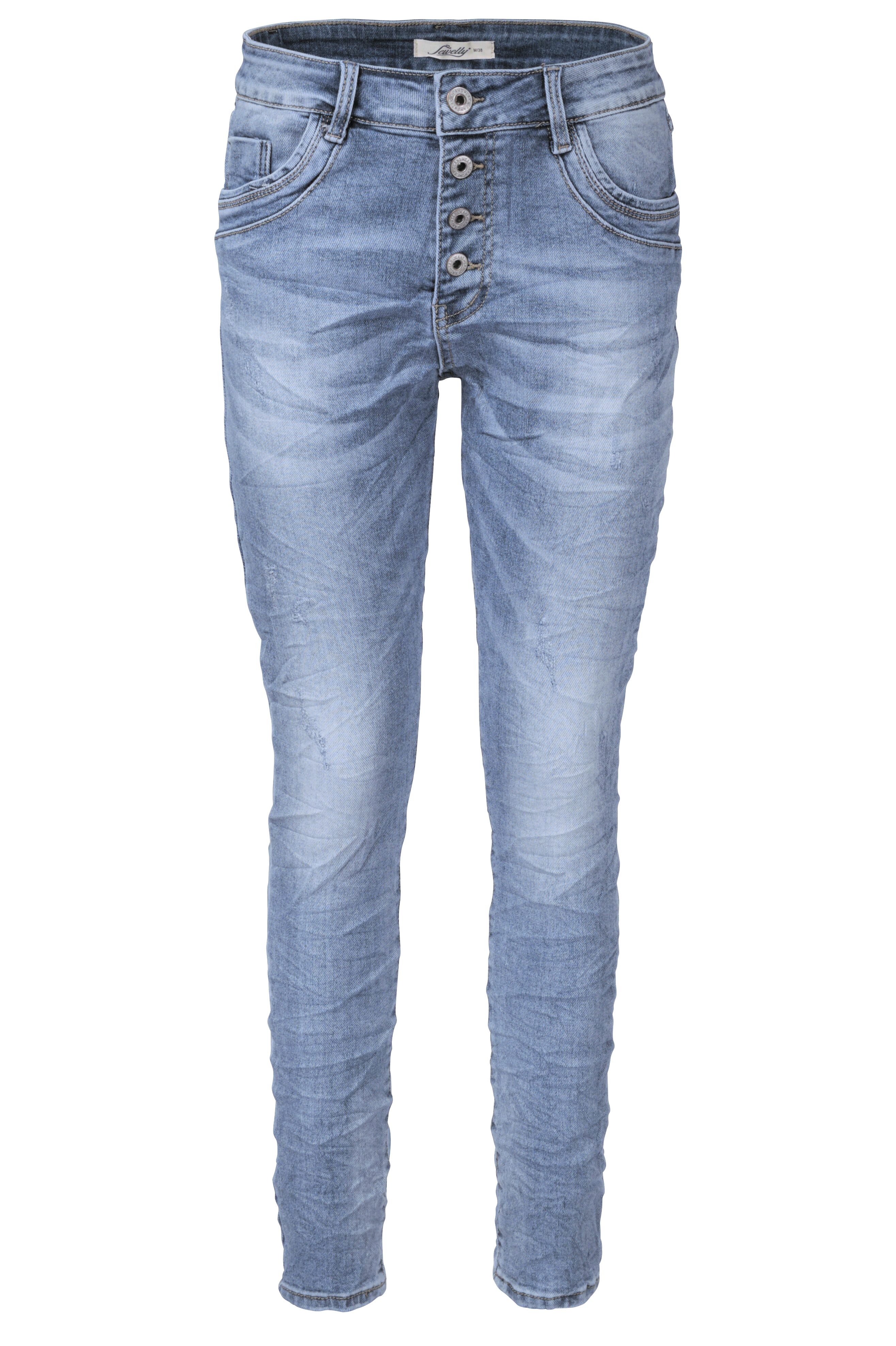 Jewelly Regular-fit-Jeans im Look Used Jeans