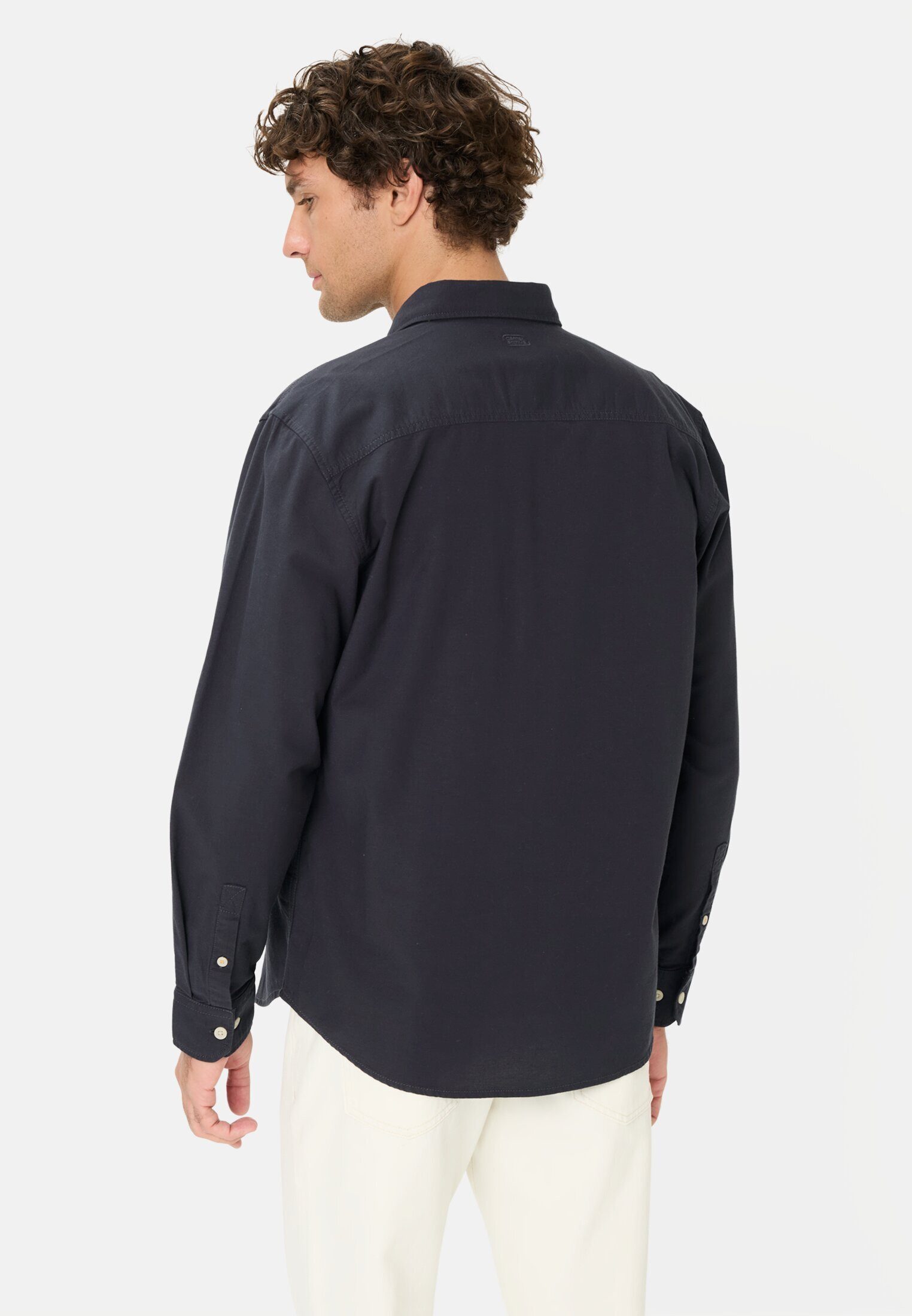 camel active Langarmhemd mit Brusttasche Langarm Button-Down