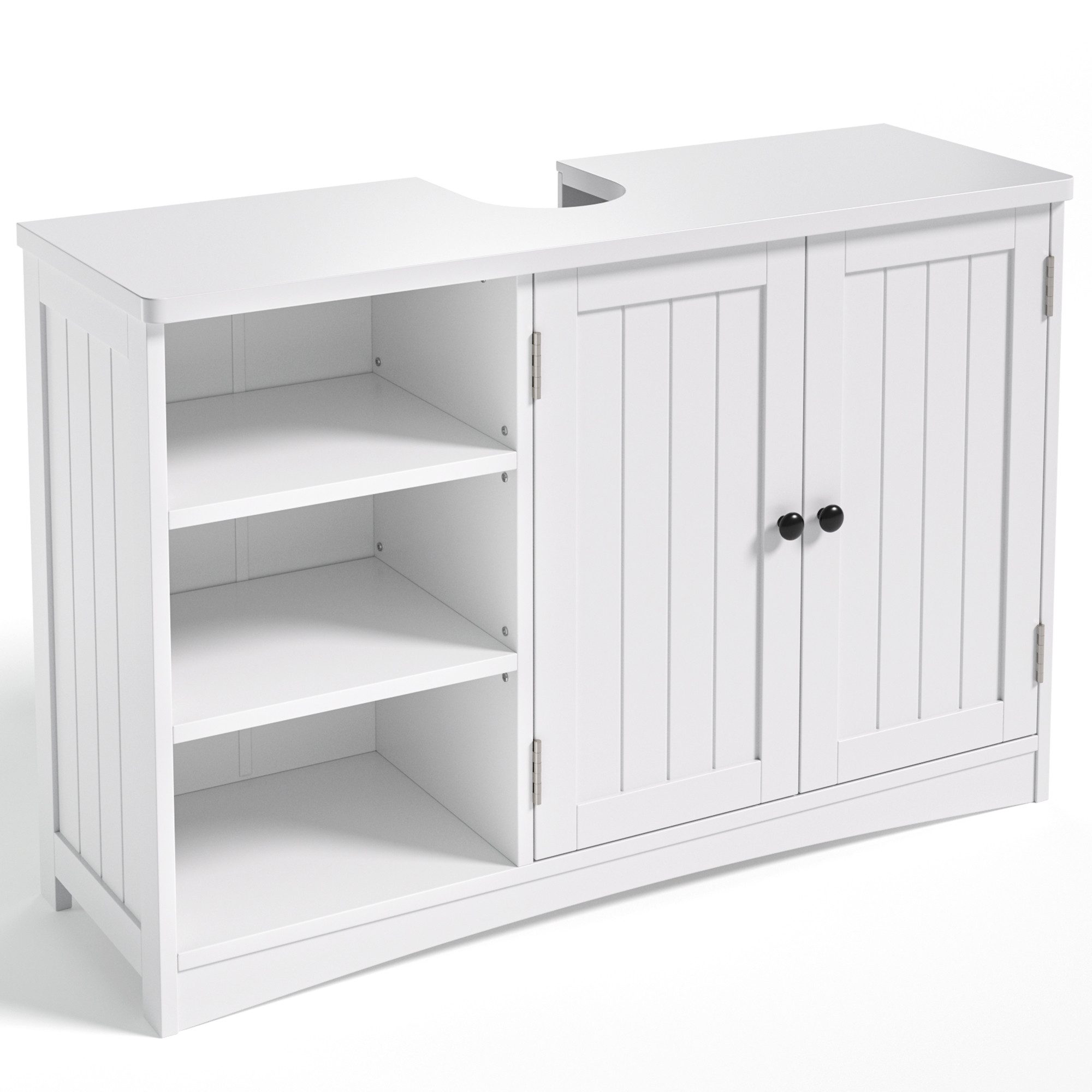 Bealife Waschbeckenunterschrank Badezimmerschrank 90 x 30 x 60 cm, mit 2 Tü günstig online kaufen