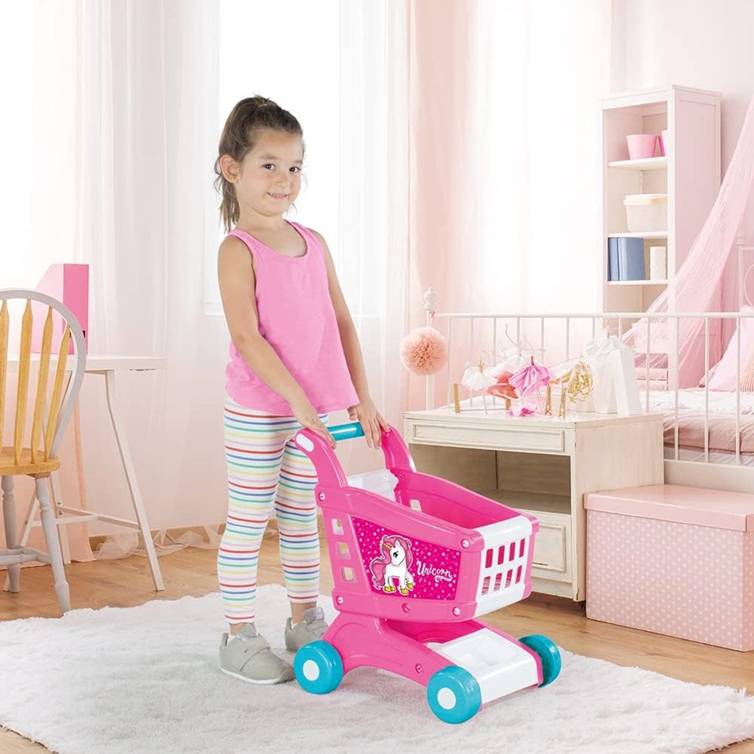 DOLU Spiel-Einkaufswagen 2558 Unicorn Einkaufswagen