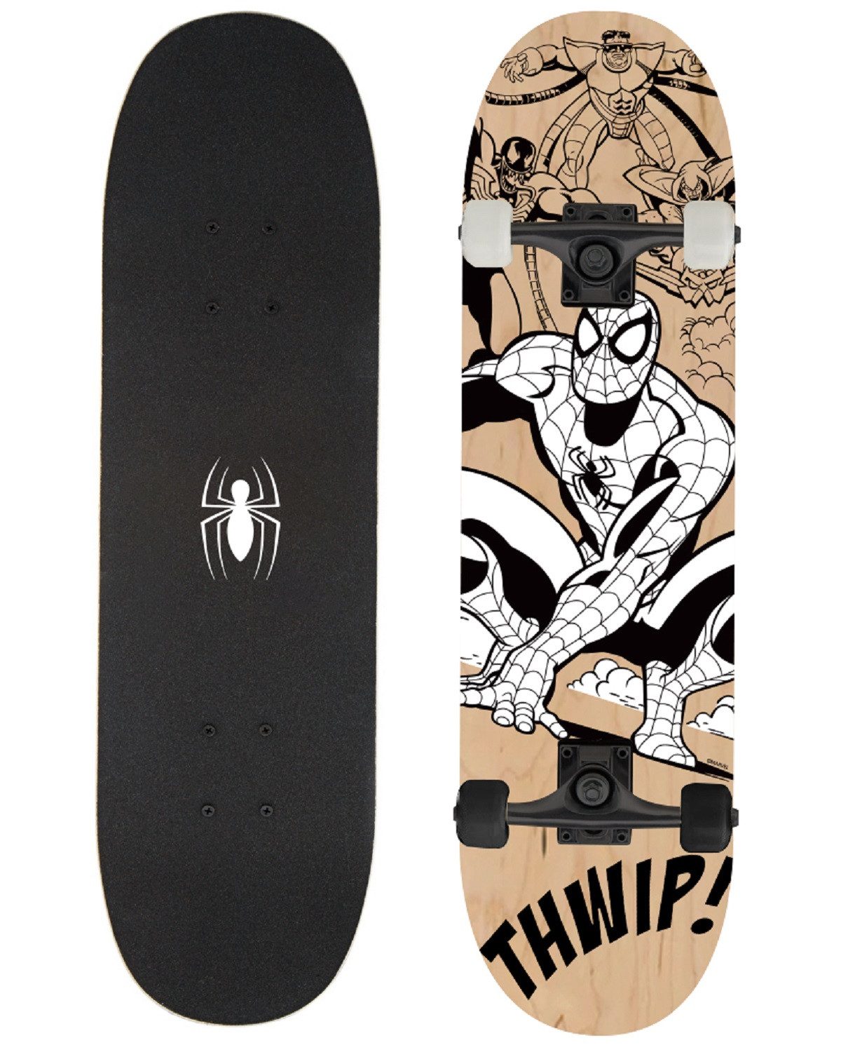 Spiderman Skateboard Skateboard Perfekt für Gehwege & Parks 79x20x12 cm