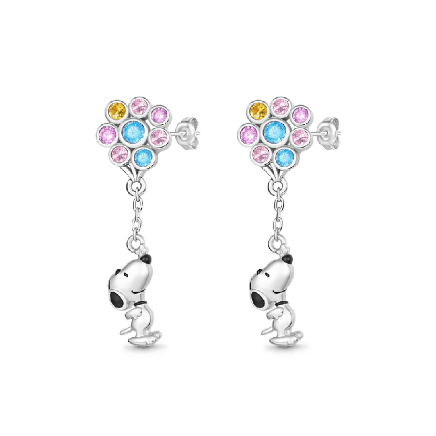 Gnoce Ohrring-Set Gnoce Ohrschmuck Snoopy Bunter Ballon JOE149