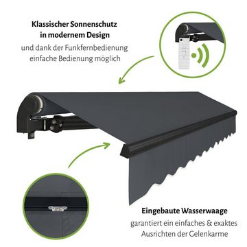 empasa Gelenkarmmarkise "START PLUS" elektrische Markise mit Fernbedienung & Handkurbel