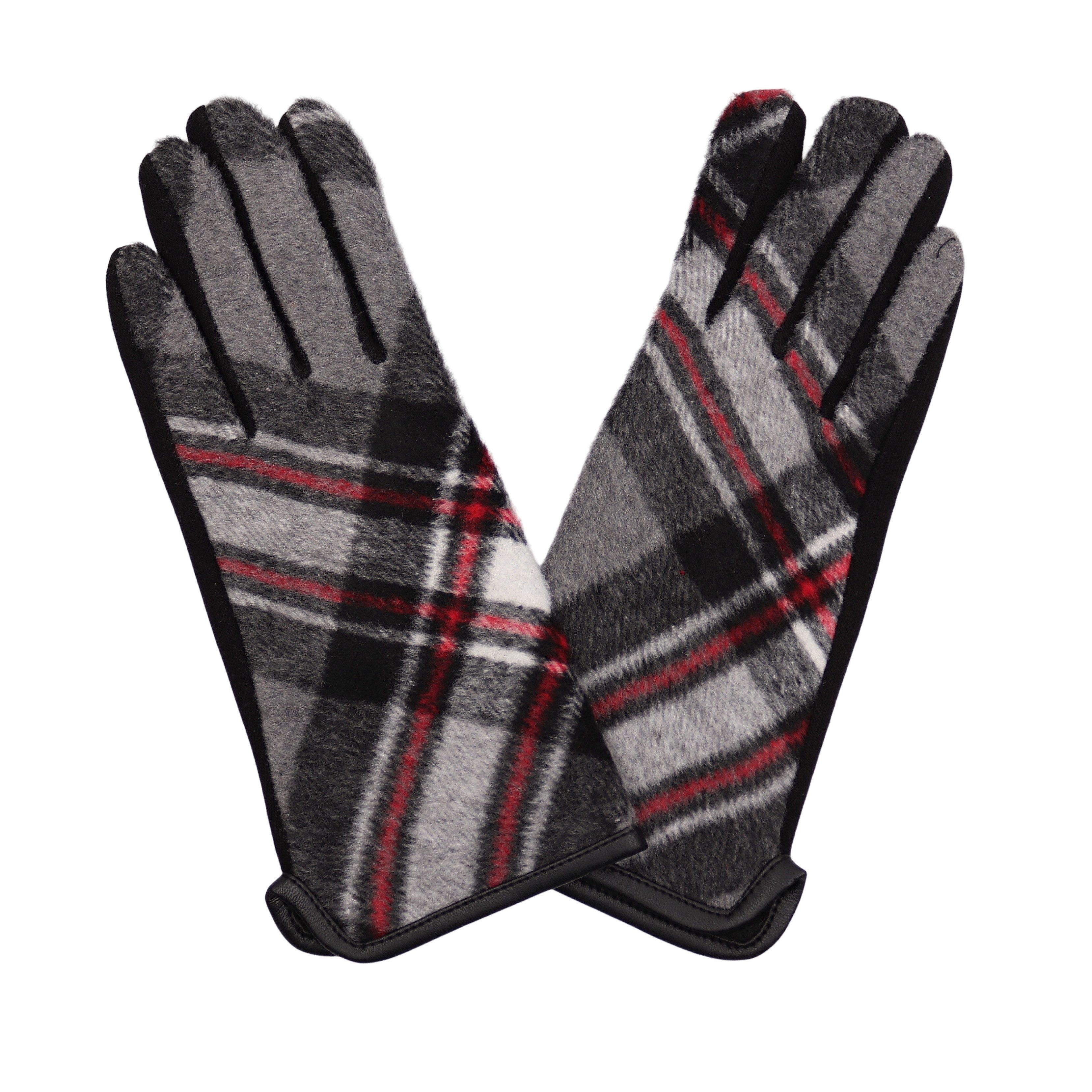 MIRROSI Fleecehandschuhe Damen Touchscreen Handschuhe gefüttert Warm ONESIZE aus Stoff sehr weich und warm ideal für Herbst oder Winter