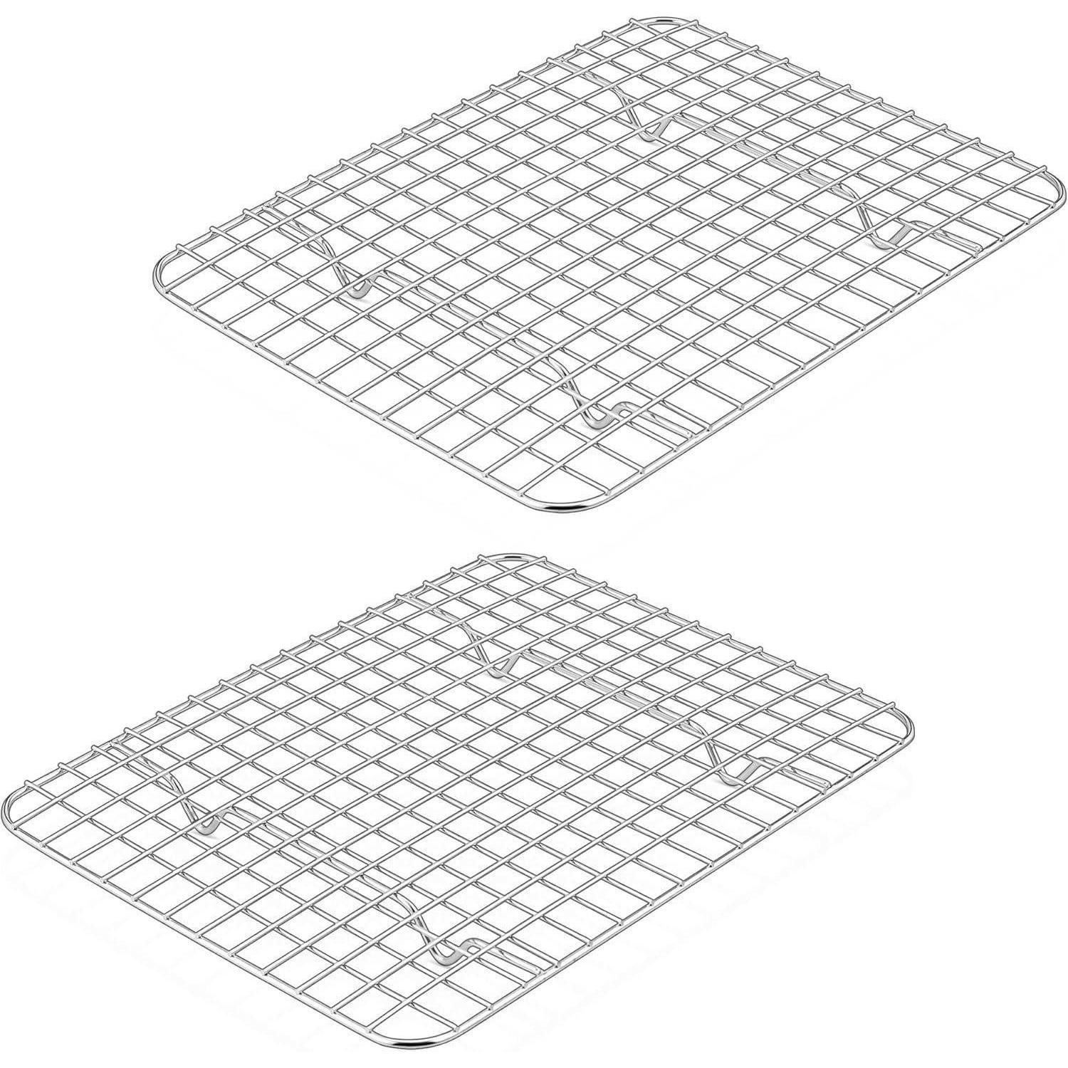 Herogo Abkühlgitter Kleines Abkühlgitter Edelstahl 2er-Set für Backbleche 25x19x2 cm
