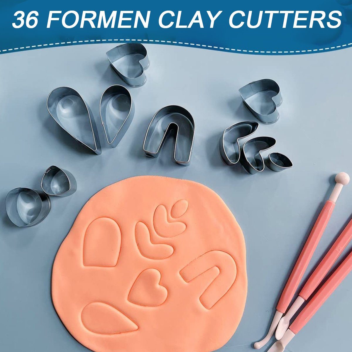 126 Polymer-Tonausstecher Schmuckherstellung Ton Juoungle Polymer für Ausstechform Set Stück