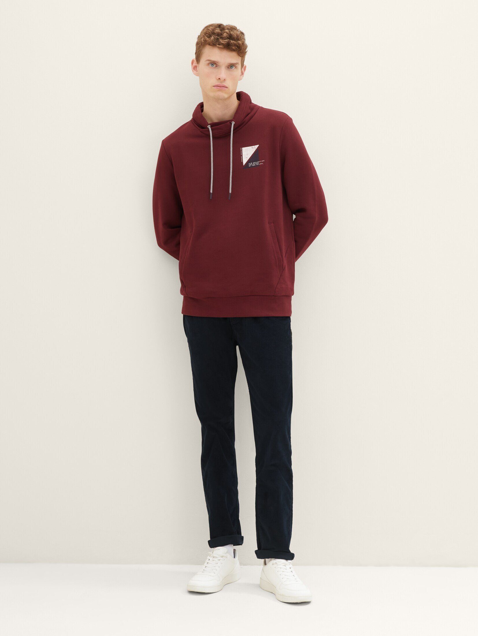 Red mit Tawny TAILOR Sweatshirt Snood Hoodie TOM Port