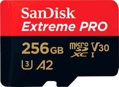 Sandisk »Extreme Pro microSDXC 256GB + SD Adapter + Rescue Pro Deluxe« Speicherkarte (256 GB, UHS Class 3, 170 MB/s Lesegeschwindigkeit)