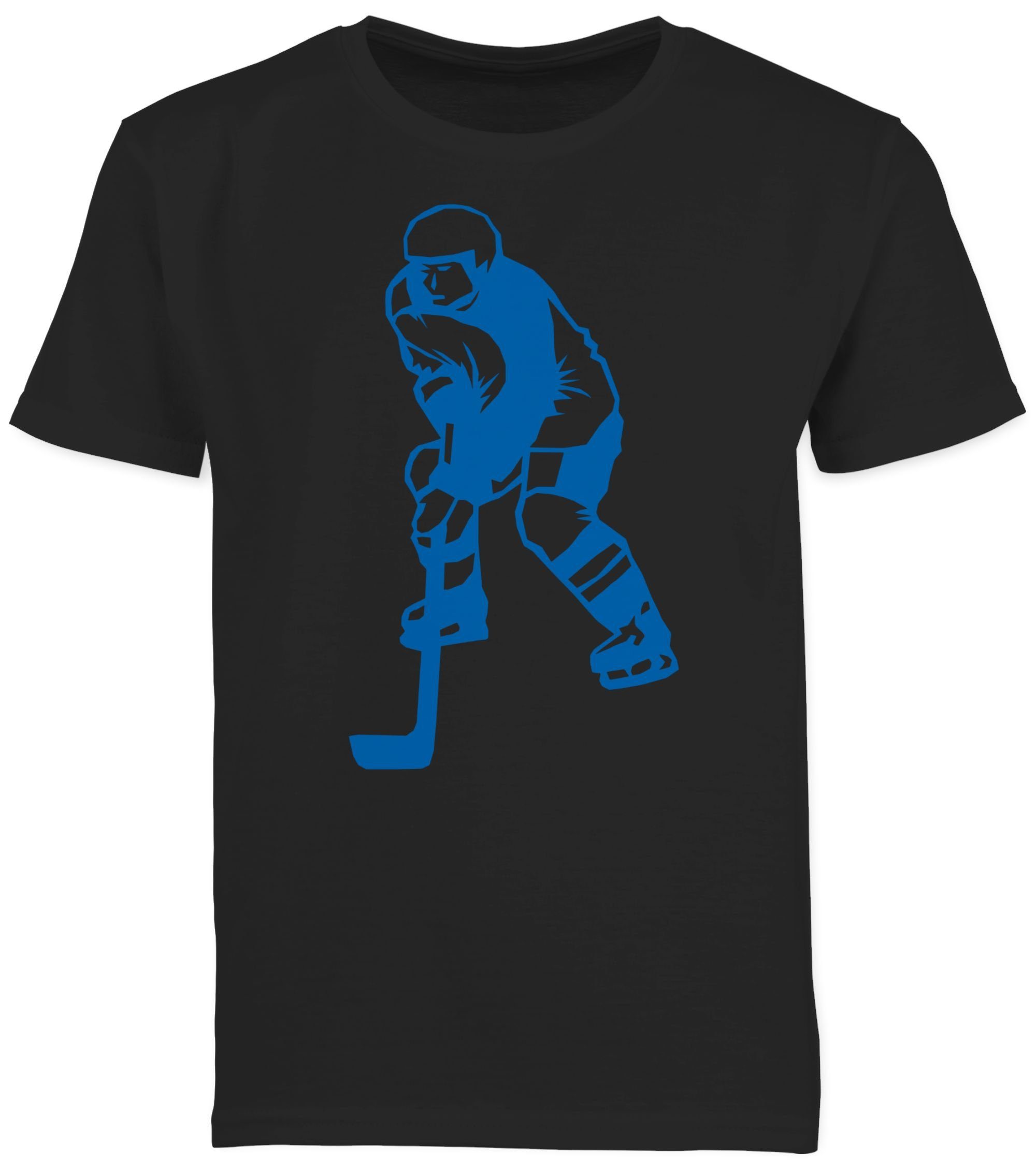 Shirtracer T-Shirt Eishockeyspieler blau (1-tlg) Kinder Sport Kleidung