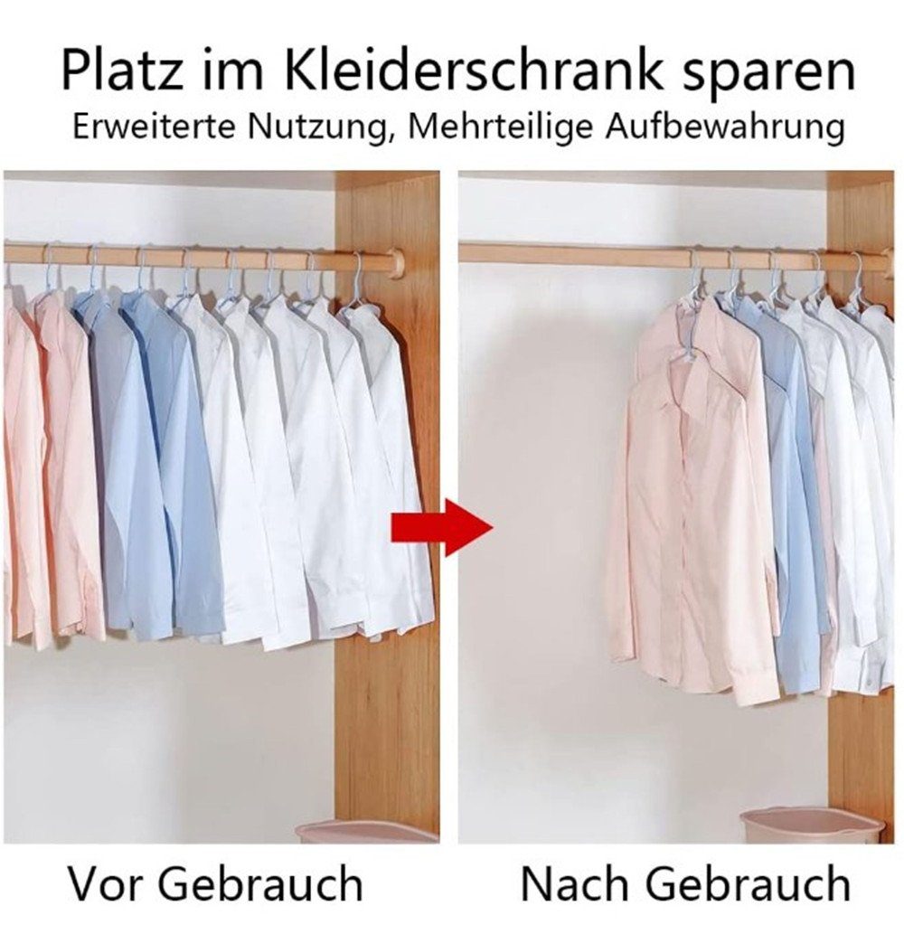 Kleiderschrank Organizer XDeer Platzsparend, für Kleiderschrank Kleiderbügel 50/100 Haken,Platzsparend Kleiderbügel Verbindungshaken, (50-tlg), Stück pink Kleiderbügel