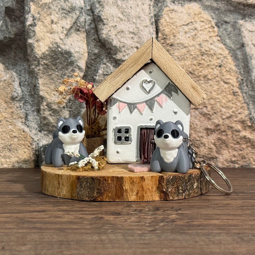 Schlüsselanhänger Tiny Wolf – Mini Wolf Figur & Schlüsselanhänger
