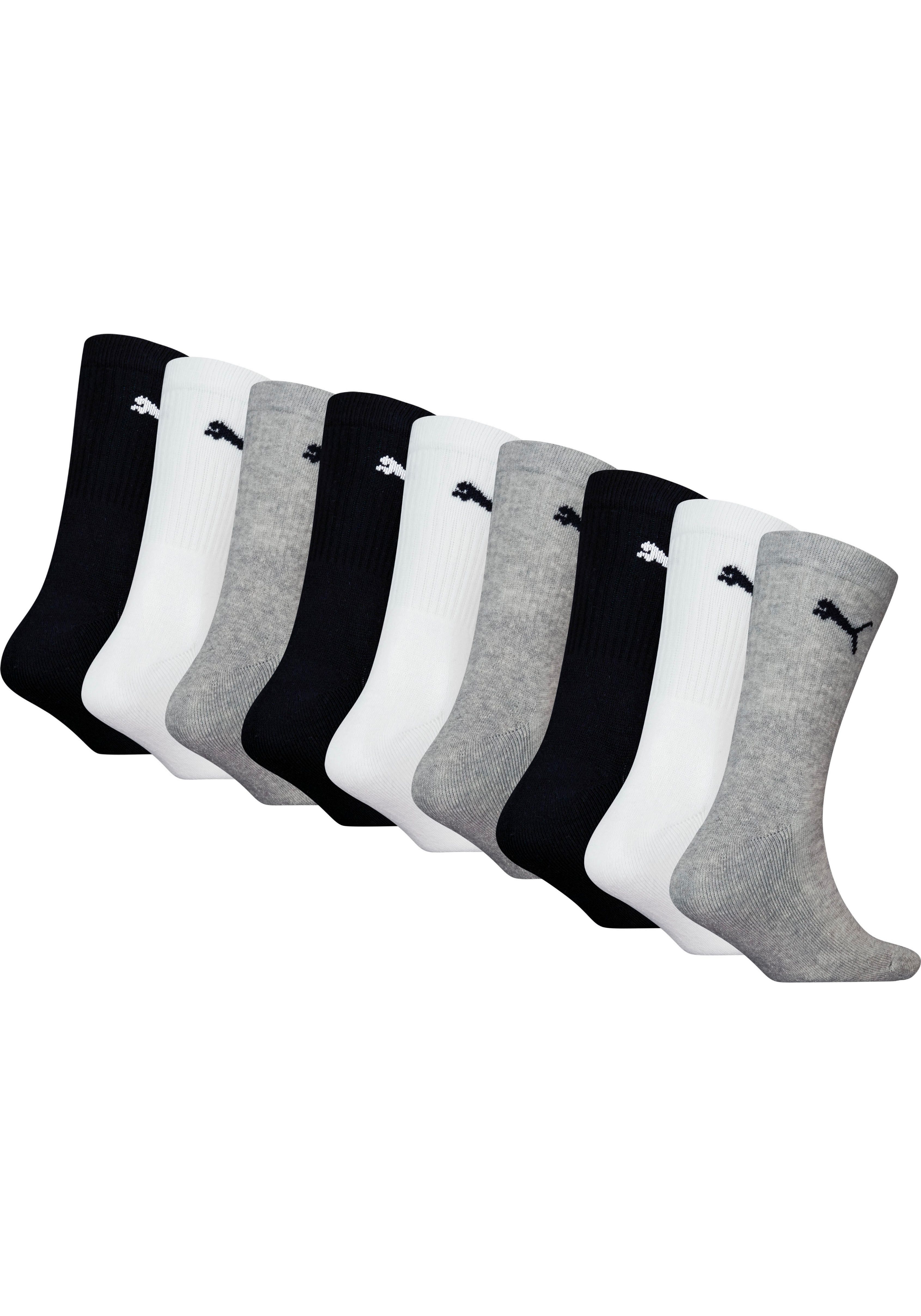 PUMA Tennissocken JUNIOR CREW SOCK 9P ECOM (9-Paar) Puma Cat am Bündchen