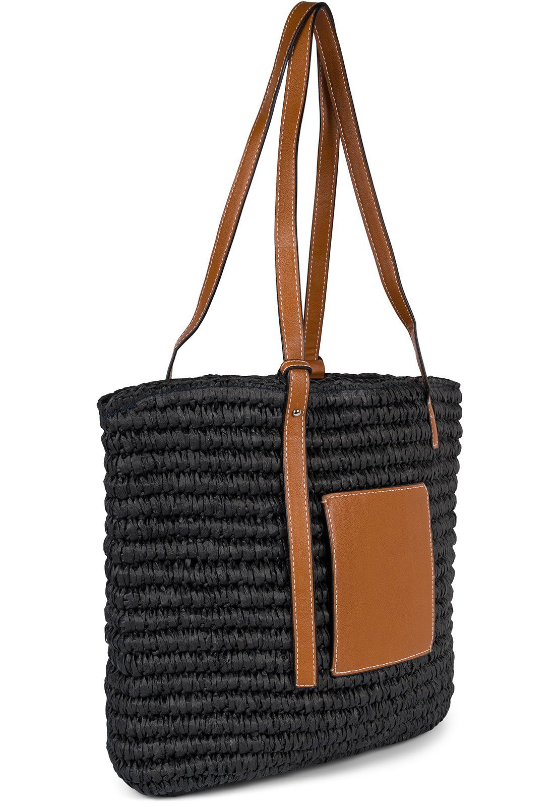 styleBREAKER Korbtasche Korbflecht Schultertasche - Basttasche (1-tlg)