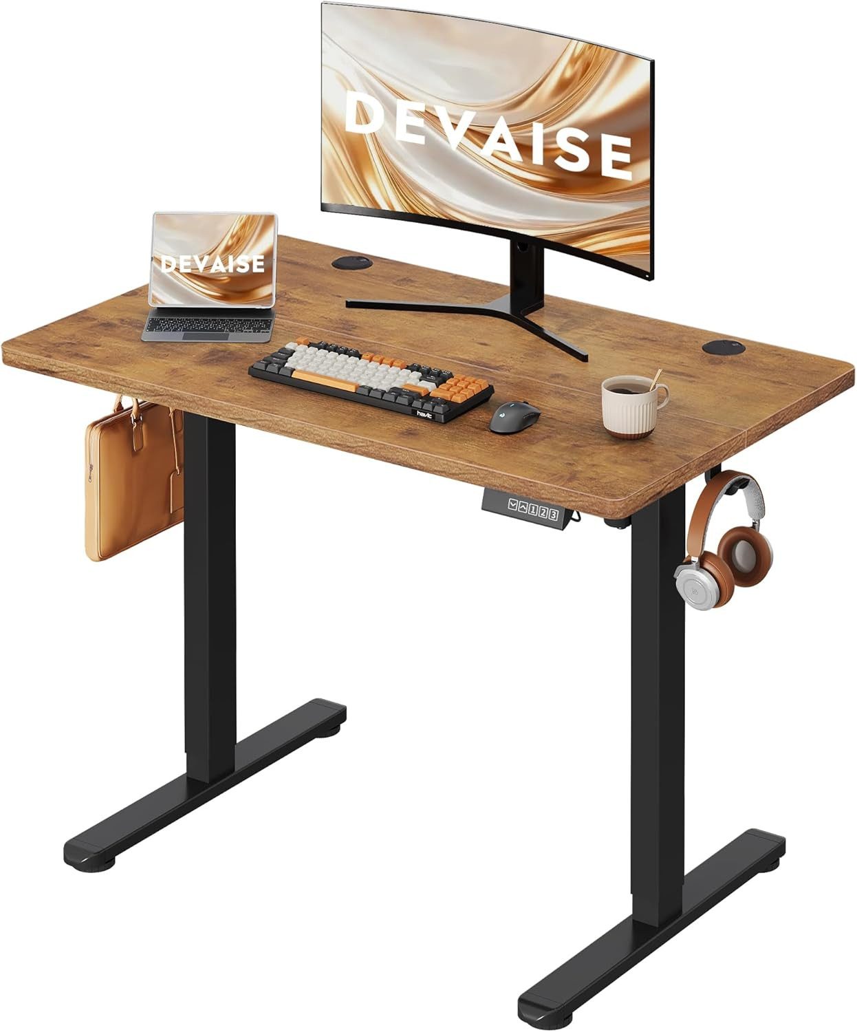 DEVAISE Schreibtisch Höhenverstellbarer Schreibtisch elektrisch 100×60 cm ( günstig online kaufen