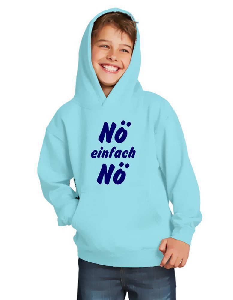 coole-fun-t-shirts Hoodie NÖ EINFACH NÖ ! Sweatshirt mit Kapuze Jungen + Mädchen – Bild 2 von 3