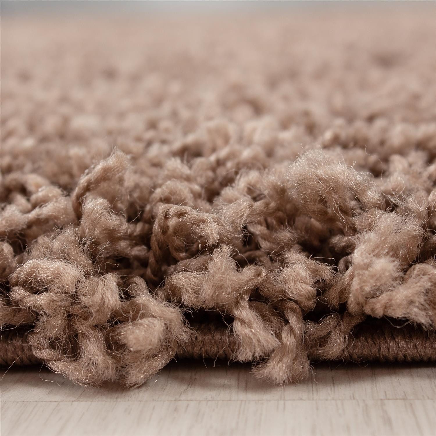 SchönesWohnen24 Hochflor-Teppich Hochflor Teppich LIFE Mokka günstig online kaufen