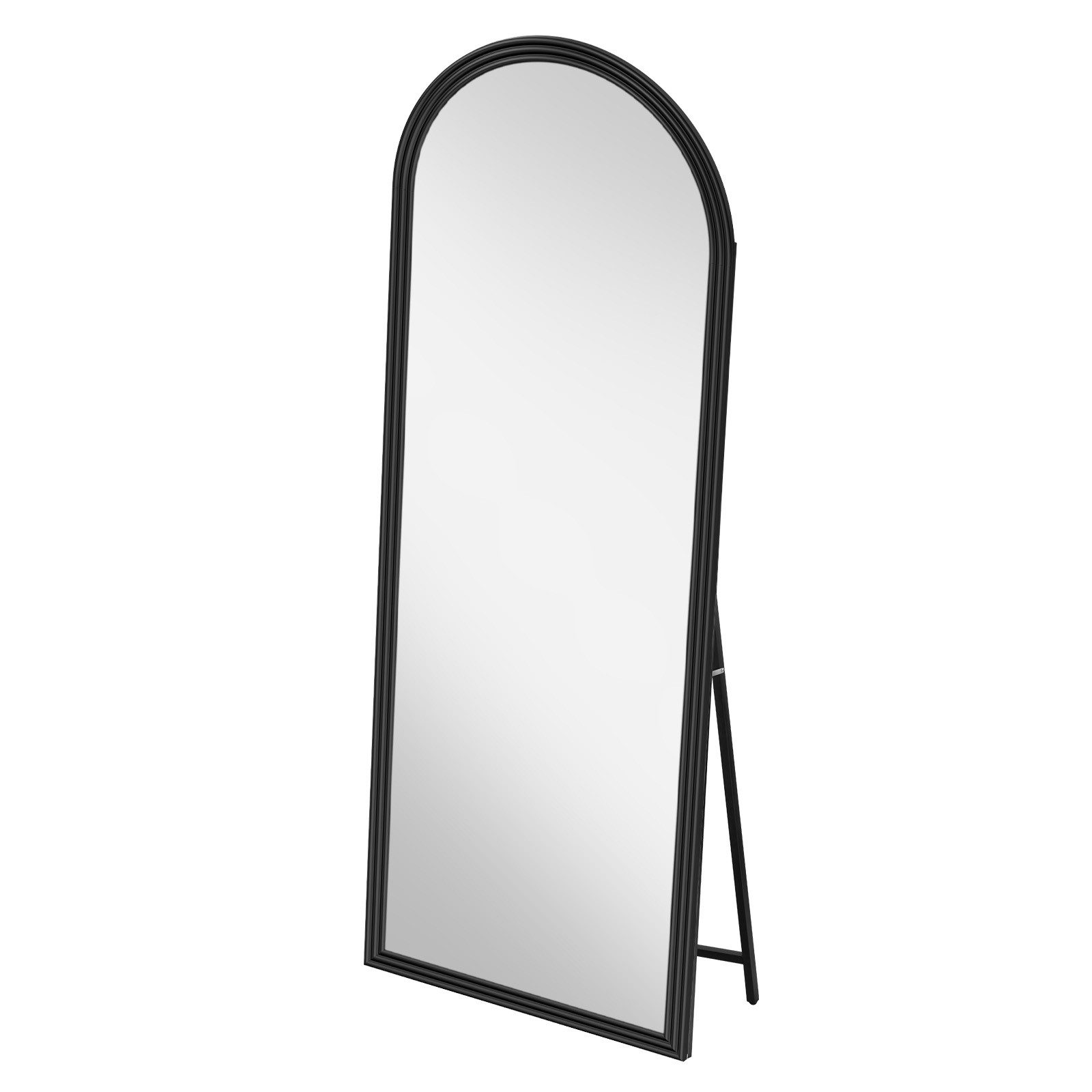 BBWL Ganzkörperspiegel 160 x 55 cm, Großer Standspiegel, mit stabilem Standfuß, Holzrahmen in Bogenform,HD Spiegelglas, stabiler Rahmen