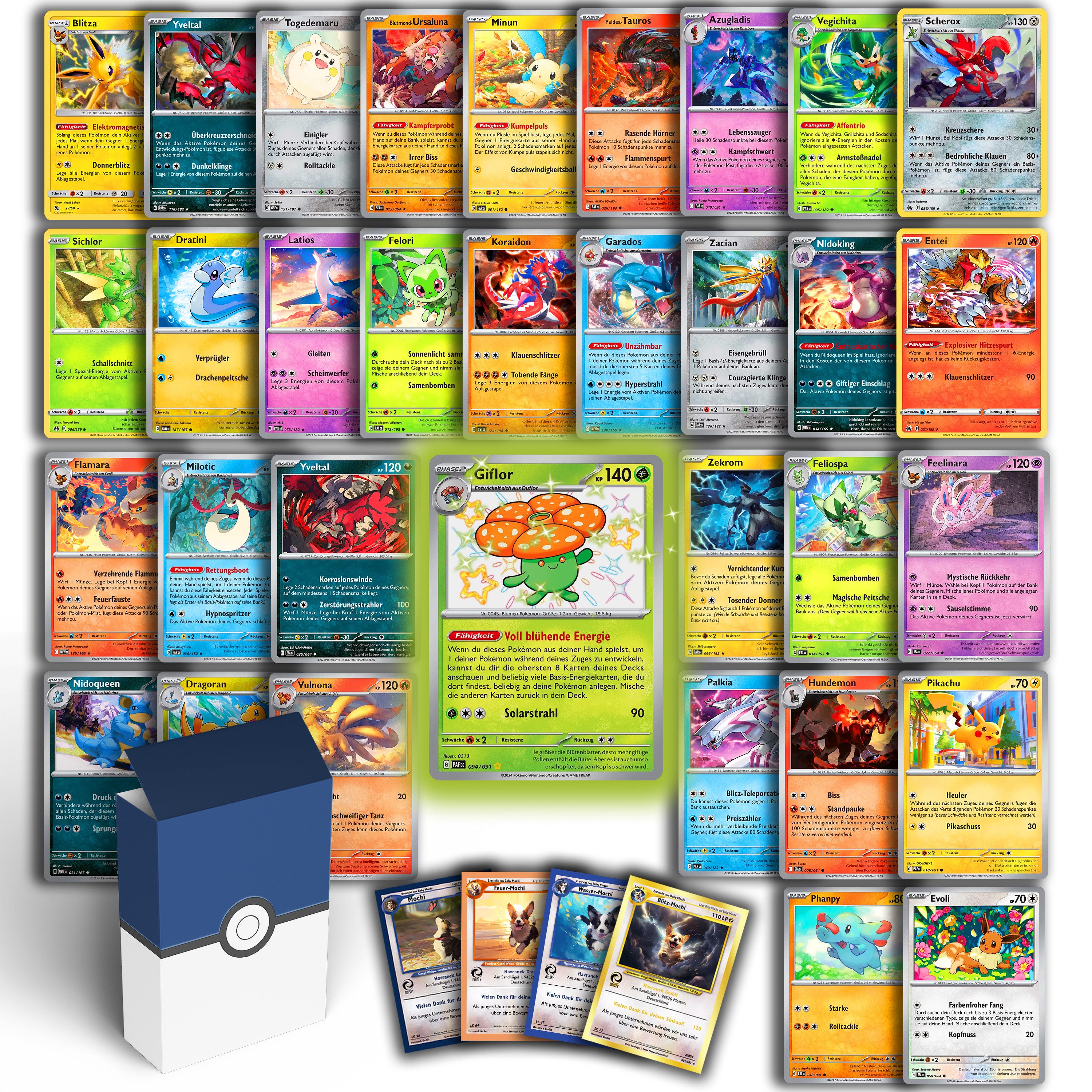 Odisey Sammelkarte 50 verschiedene Original Pokemon Karten und 1 Holo garantiert