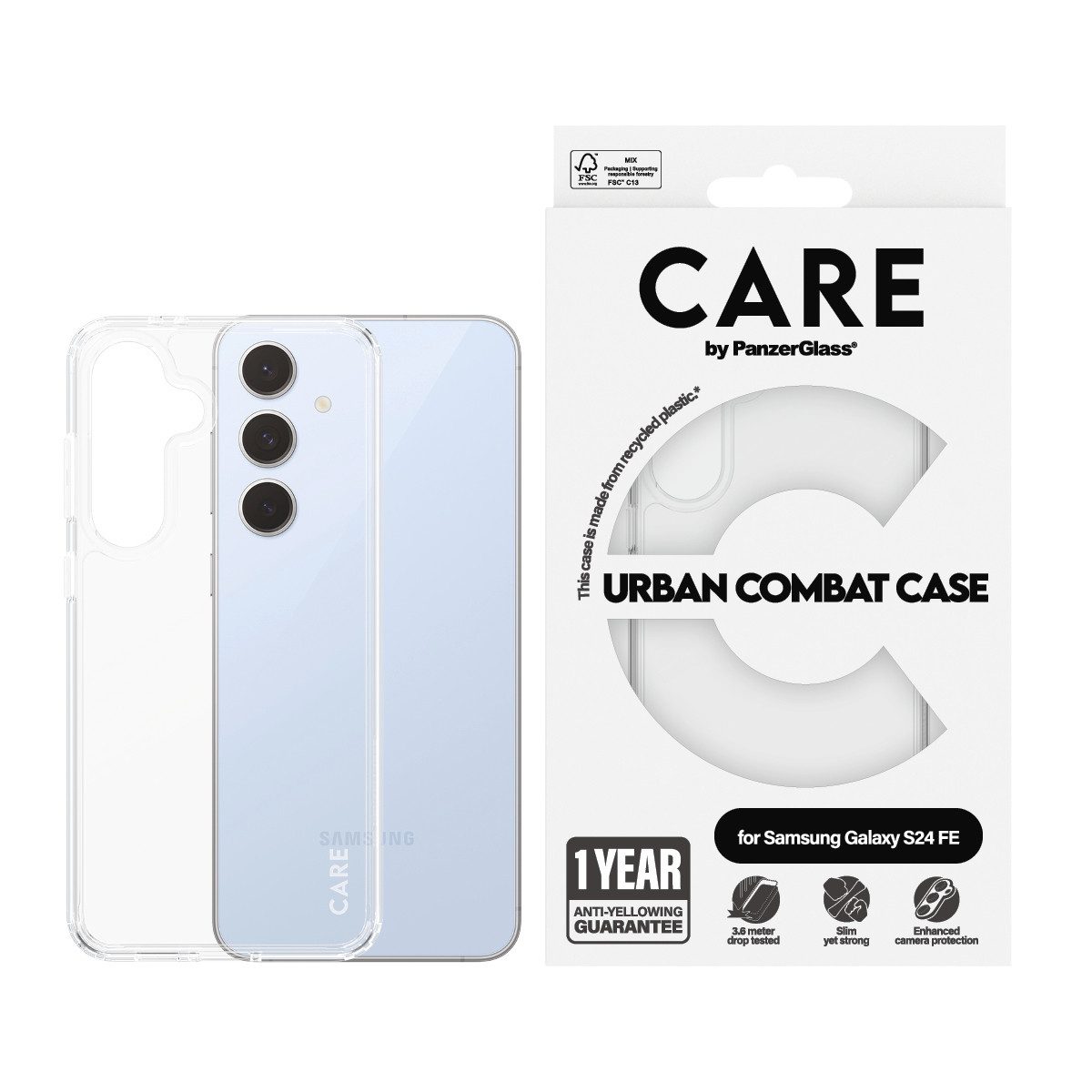 CARE by PanzerGlass Handyhülle Urban Combat Case, Backcover, Schutzhülle, Handyschutzhülle, Case, Schutzcase, stoßfest