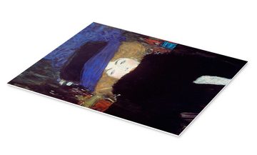 Posterlounge Forex-Bild Gustav Klimt, Frau mit Hut und Federboa, Wohnzimmer Malerei