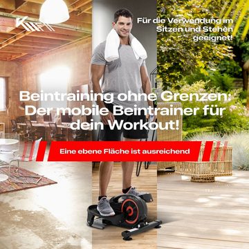 KM - Fit Multitrainer Heimtrainer Mini Ellipsentrainer Fitness Sport Display + APP, (Stück, Schwarz)