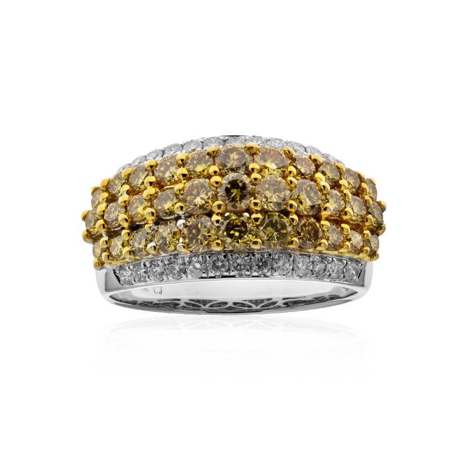 Diamantring 1,80ct SI2/I1 Fancy Diamant 585 Gold Ring, 6,79g
