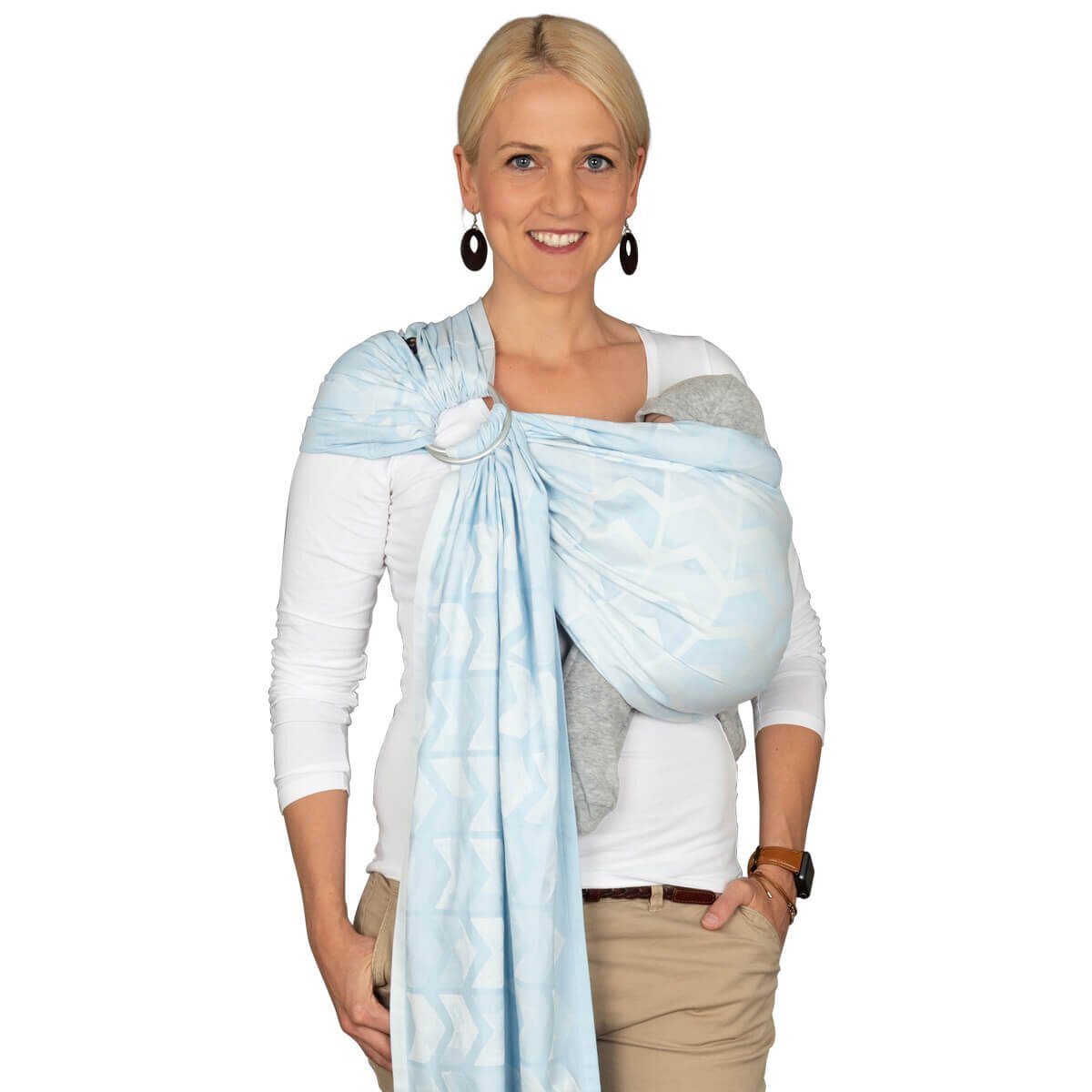 Hoppediz Tragetuch Ring-Sling kbA Amsterdam aqua