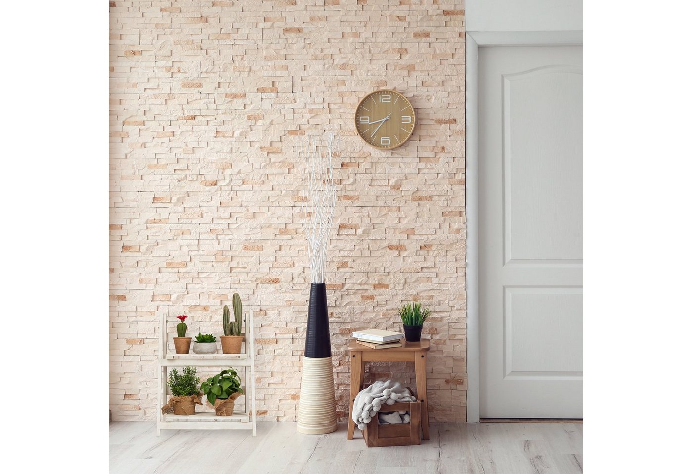 Thumbnail - relaxdays Blumenständer Weiße Blumentreppe aus Holz, M