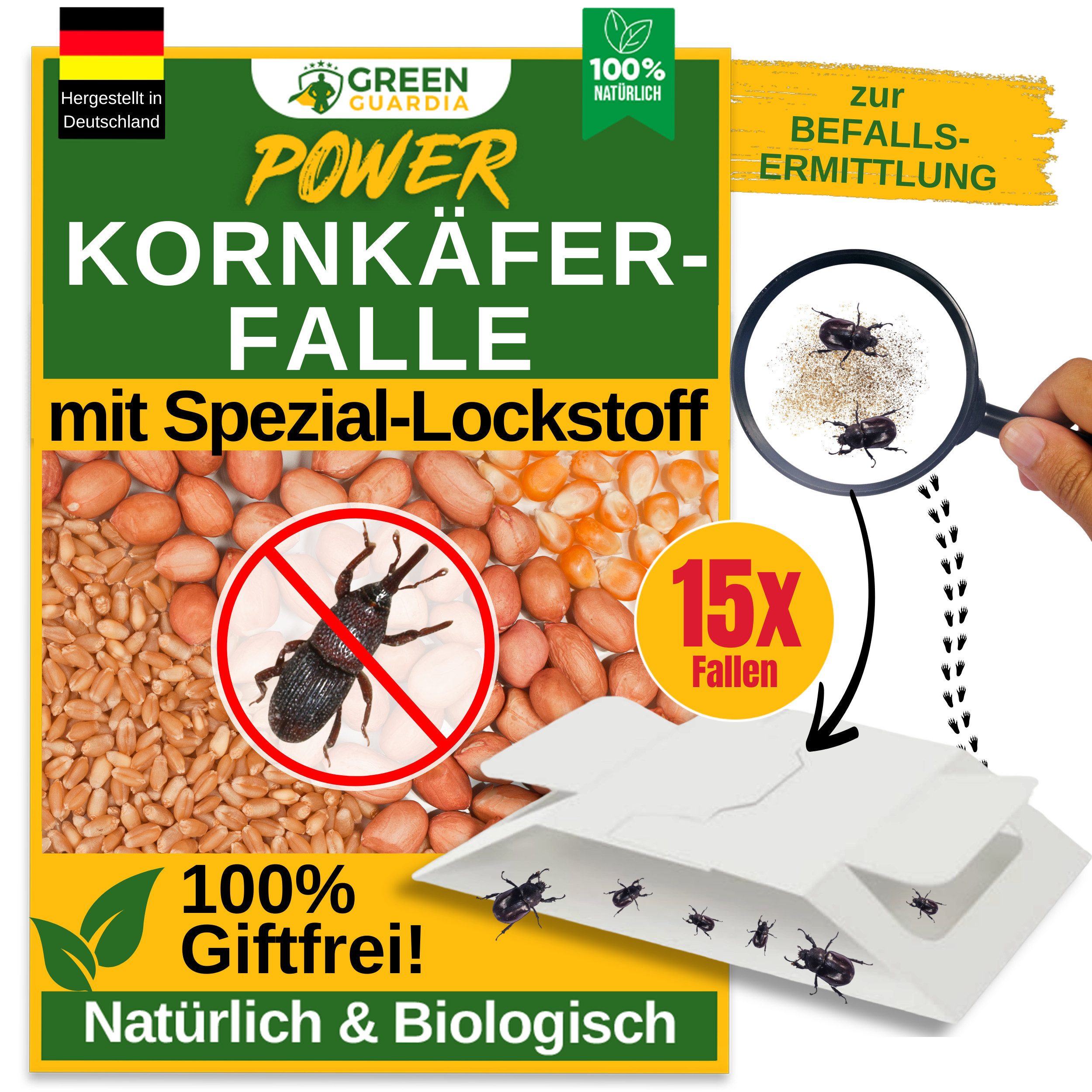 Insektenfalle Kornkäfer Falle mit Spezial-Lockstoff - insektizidfrei