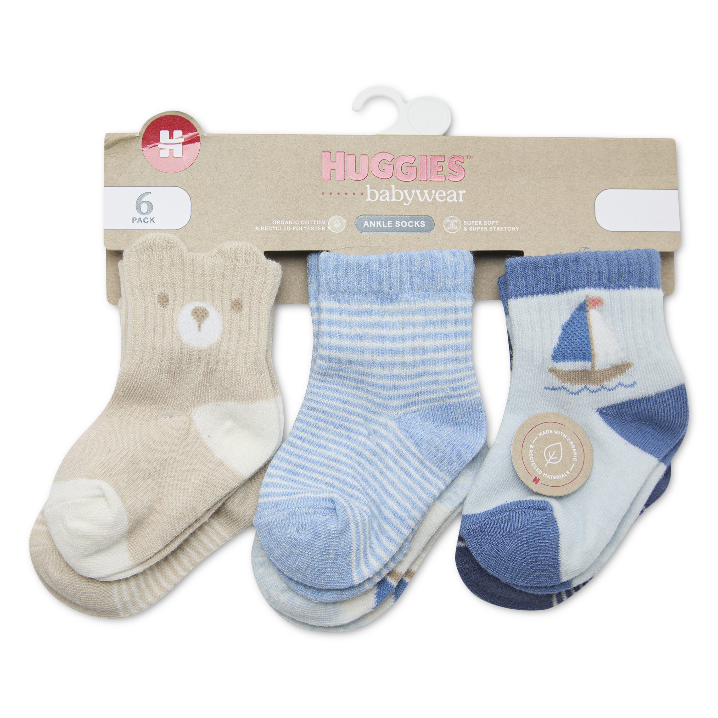 HUGGIES babywear Socken HGHB 6PK SOCK (Packung, 6-Paar) mit Motiven – Bild 3 von 3