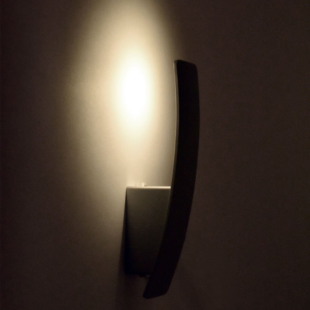 Wand LED-Leuchtmittel LED fest Gäste Strahler verbaut, 2x Ess Flur Zimmer etc-shop LED Warmweiß, Beleuchtung Wandleuchte, ALU Leuchten