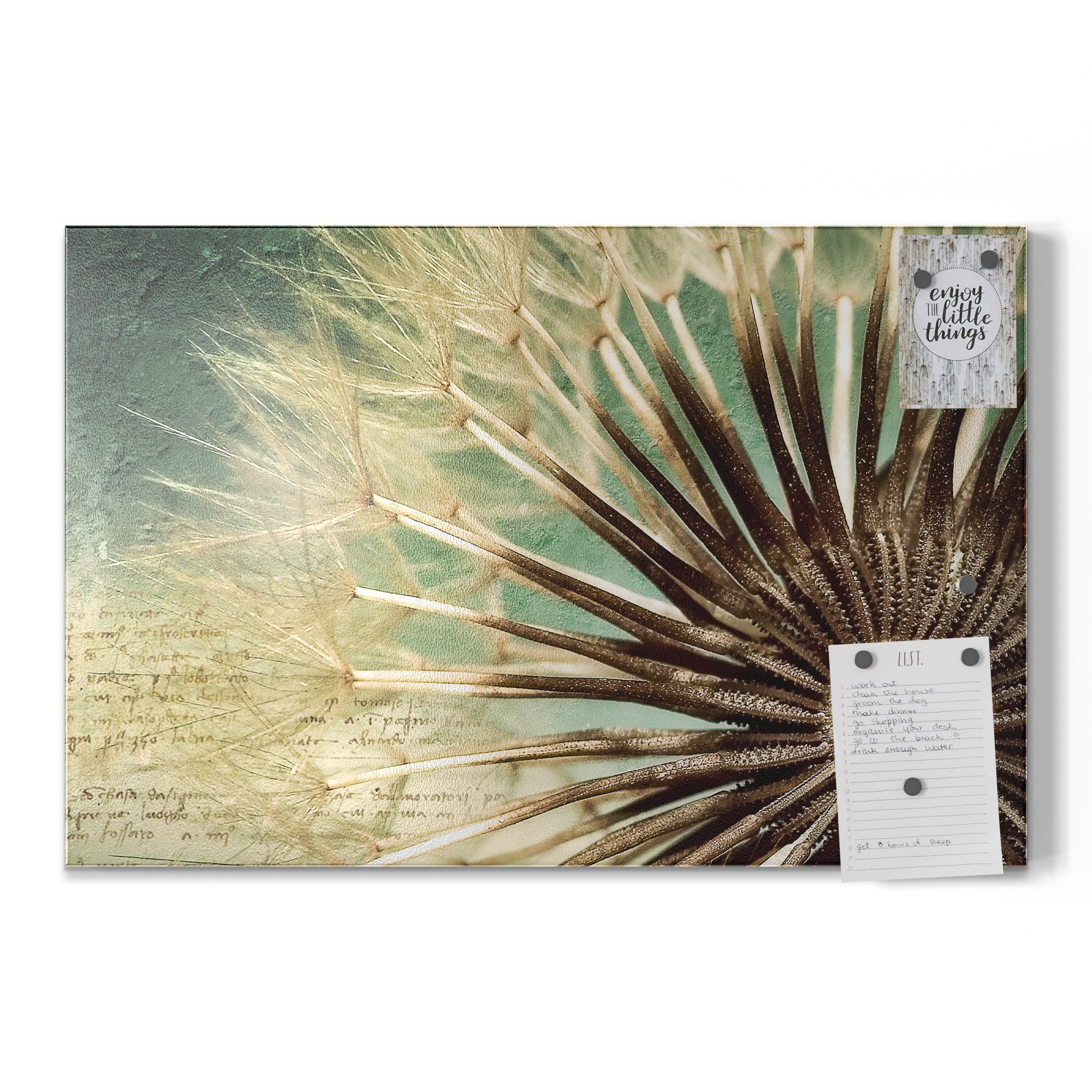 DEQORI Magnettafel 'Verborgene Schönheit', Metall Whiteboard für alle Magnete, Magnetboard magnetisch