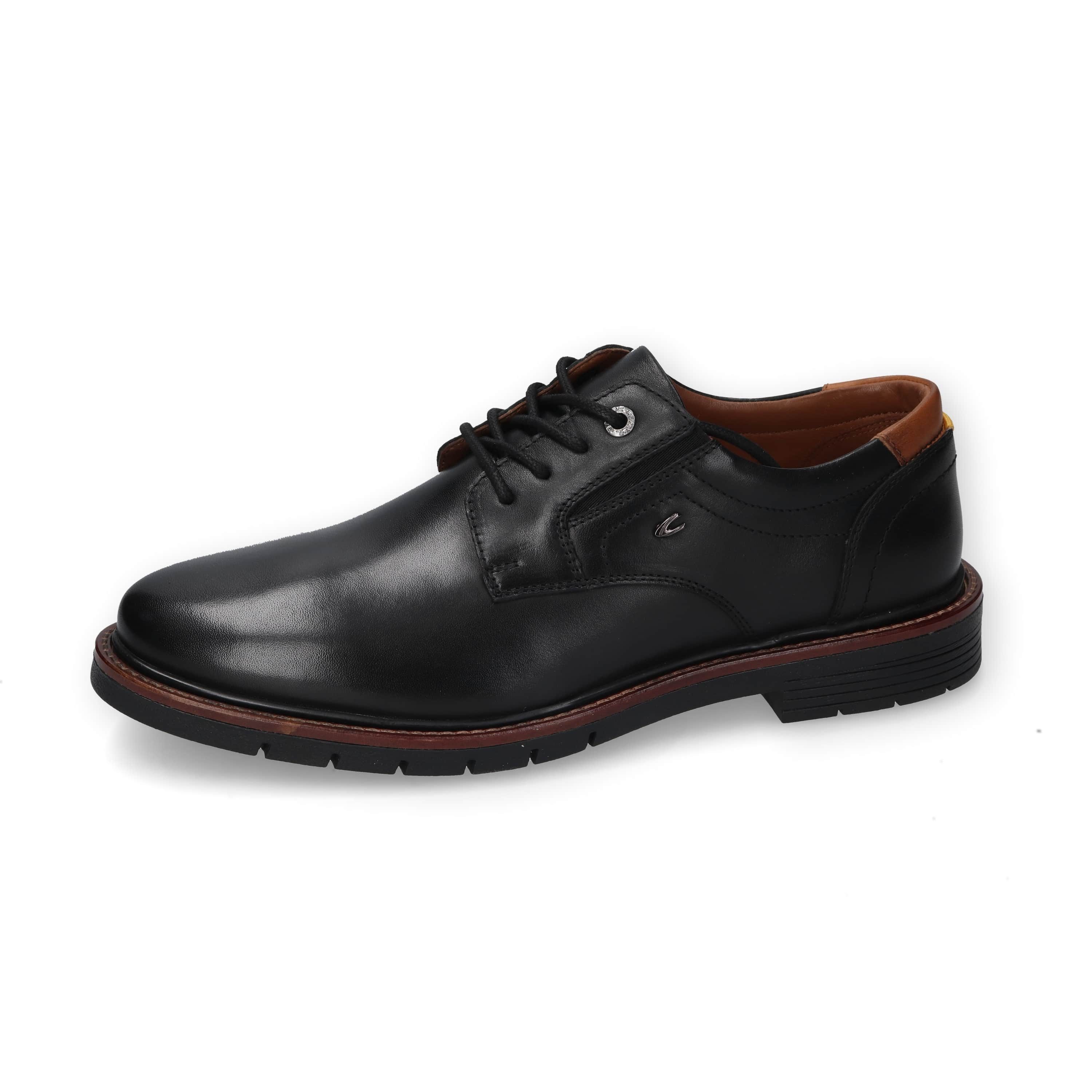camel active Halbschuh brushed Nappa SCHWARZ Schnürschuh günstig online kaufen