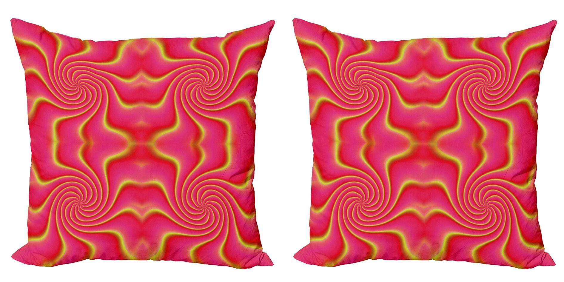 Kissenbezüge Modern Accent Doppelseitiger Digitaldruck, Abakuhaus (2 Stück), Rosa surreal Patterns