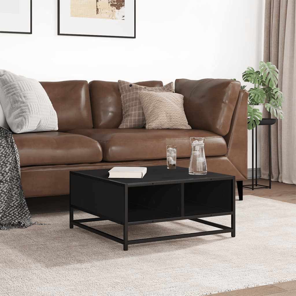 vidaXL Couchtisch Couchtisch Schwarz 60,5x60,5x30 cm günstig online kaufen