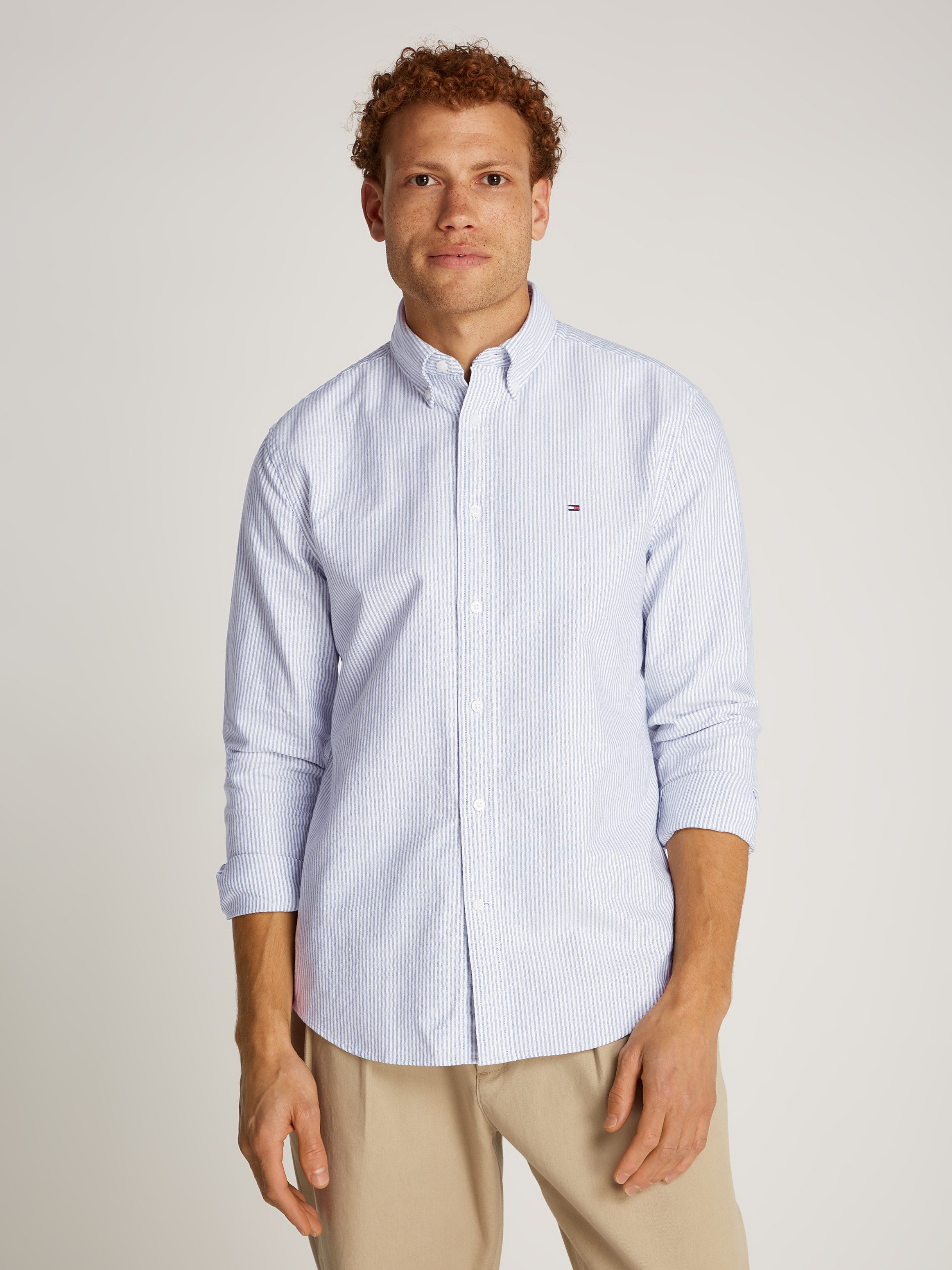 Tommy Hilfiger Langarmhemd HERITAGE OXFORD STRIPE günstig online kaufen