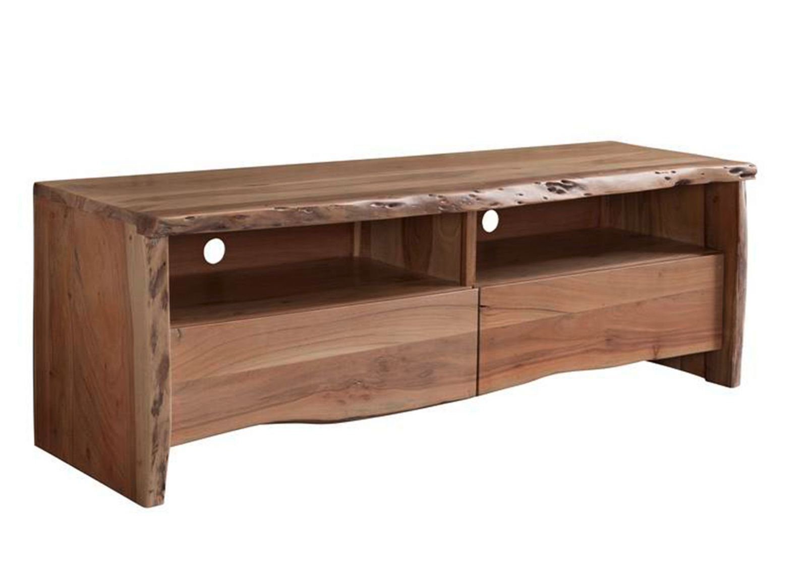Massivmoebel24 TV-Board PURE ACACIA Akazie Massivholz natur (Massivholz montiert 56 kg PURE ACACIA #108), Akazie 151x45x50 cm (BxTxH) natur lackiert