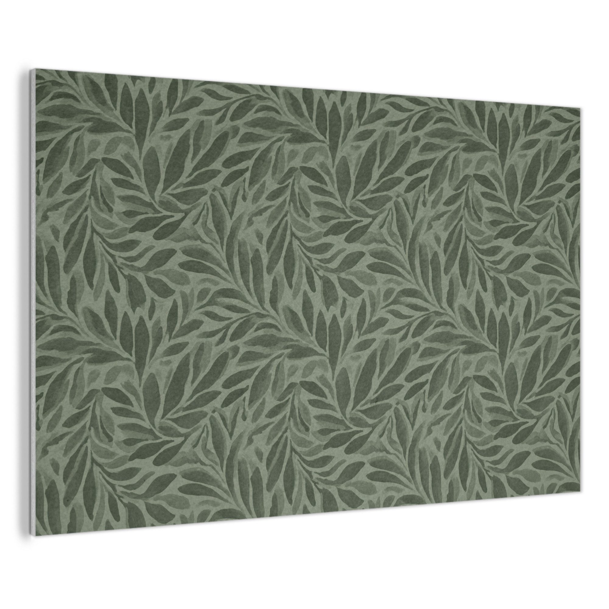 MuchoWow Gemälde Blätter - Bio - Grün, Fotodruck (1 St), Akustikbilder Schallabsorber, Wandpaneele, Akustikpaneele 120x80 cm